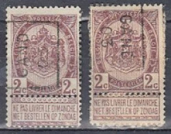 540 Voorafstempeling Op Nr 55 - GAND 03 - Positie A & B - Rolstempels 1894-99