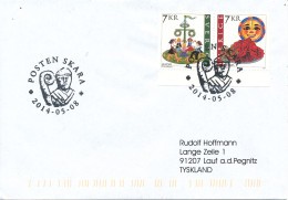 Sweden Cover With Special Postmark Skara 8-5-2014 Sent To Germany - Brieven En Documenten