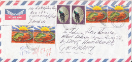 Zambia Registered Cover Sent To Germany 10-7-2001 Topic Stamps - Zambia (1965-...)