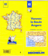 Carte Michelin N°63 - VANNES - La Baule - ANGERS (1993) - Roadmaps
