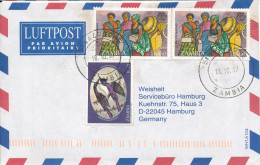 Zambia Air Mail Cover Sent To Germany 18-10-1997 Topic Stamps - Zambie (1965-...)