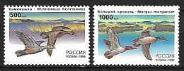 Russia CCCP - MNH** Set 2/3 : Harlequin Duck -   Histrionicus Histrionicus +  Common Merganser  -  Mergus Merganser - Ducks