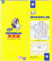 Carte Michelin N°65 - AUXERRE - DIJON (1979) - Carte Stradali