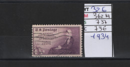 PRIX FIXE Obl 326 YT 362A MIC 737 SCO 736 GIB Memory Journée Des Mères 1934 Etats Unis 58A/01 - Usados