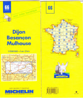 Carte Michelin N°66 -  DIJON - Besançon - MULHOUSE (1997-98) - Cartes Routières