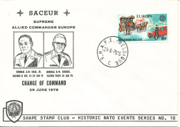 Belgium Cover S.H.A.P.E. 29-6-1979 NATO Change Of Command With Cachet - NATO