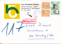 Belgium Underpaid Cover With Postal Due T And Nachgebühr Sent To Germany 15-10-1985 - Brieven En Documenten