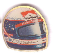 TT66 Pin's Casque FI Bertrand Gachot Pilote Franco-belge Belgique PHILIPS Marlboro Bouvy Eurodye Tabac Achat Immédiat - F1