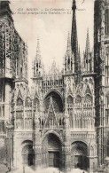 FRANCE - Rouen - Vue Sur La Cathédrale - La Façade - Le Portail Principal Et Les Tourelles - Carte Postale Ancienne - Rouen