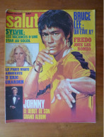 Magazine Salut N° 70 Bruce Lee Sylvie Vartan Charden Johnny Hallyday Plastic Bertrand Amanda Lear Andy Gibb - - Música