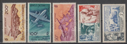 NOUVELLE CALEDONIE - 1948/1954 - POSTE AERIENNE SERIE COMPLETE YVERT N°61/65 ** MNH  - COTE = 78 EUR - Nuovi