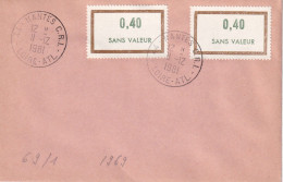 FRANCE - 2 X 0.40 De 1969 Sur Lettre Oblitérés - Finti