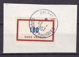 FRANCE - 100  De 1954 Oblitéré Sur Fragment - Finti
