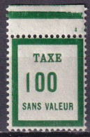 FRANCE - 100 Taxe De 1949 Avec Chiffres Déplacés - Finti