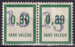 FRANCE - 0,30 De 1932 Surchargé 15 En Paire - Finti