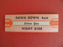 Etiquette Musique Disque 45 T - Juke-Box DiscoParade Status Quo - Down Down ( Jerk ) Night Ride - Objets Dérivés