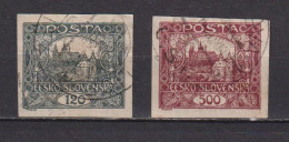 Timbres Oblitérés De Tchecoslovaquie De 1919 YT 21 25 MI 32 33 - Used Stamps