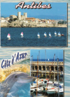 CPM - ALPES MARITIMES - ANTIBES - LES REMPARTS - LE PORT - VOILIER - DAUPHIN - Antibes - Les Remparts