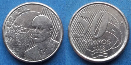 BRAZIL - 50 Centavos 2008 "Baron Of Rio Branco" KM# 651a Monetary Reform (1994) - Edelweiss Coins - Brasile