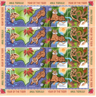 ROMANIA 2022: CHINESE ZODIAC - YEAR OF THE TIGER, Used Small Sheet - Registered Shipping! - Usati