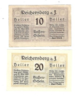 **notgeld Austria Reichersberg  10+ 20 Heller  828/1a - Oesterreich