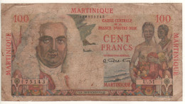 MARTINIQUE   100 Francs  P31  " ND (1947-1949)   Bertrand-François Mahé, Comte De La Bourdonnais + Mountains At Back - Sonstige – Amerika