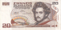 BILLETE DE AUSTRIA DE 20 SCHILLING DEL AÑO 1986 (BANKNOTE) - Oesterreich