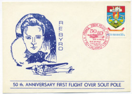 COV 09 - 971 R. E. BYRD 50 Years First Flight Over South Pole, Romania - Cover - Used - 1979 - Voli Polari