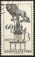 Czechoslovakia 1970 - Mi 1953 - YT 1797 ( Blue Lion And Town Hall Tower In Brno ) - Oblitérés