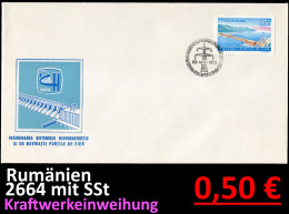 Rumänien 1972 - Roumenie 1972 - Rumania 1972 - Michel 2664 Auf Sonderumschlag Kraftwerkseinweihung Mit SSt - Brieven En Documenten