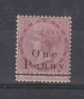 DOMINICA  ISL.:  1886  VICTORIA  OVERPRINT  -  1 P./1 S. UNUSED  STAMP  -  YV/TELL. 15 - Dominica (...-1978)