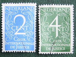 Dienst Cour Internationale De Justice NVPH D25-D26 D 25 (Mi 25-26) 1950 Gestempeld / Used NEDERLAND / NIEDERLANDE - Dienstzegels