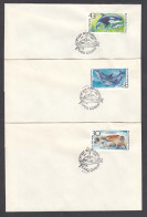 Bulgaria 1991 - Marine Mammals, Mi-Nr. 3959/64, 6 FDC (2 Scan) - FDC