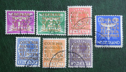 Cour Internationale De Justice NVPH D9-D15 D 9 (Mi Dienst 9-15) 1934 Gestempeld / Used NEDERLAND / NIEDERLANDE - Dienstzegels