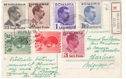 Roumanie - Carte Postale Recom De 1935 - Oblit Bucuresti - Exp Vers Charleroi - - Covers & Documents