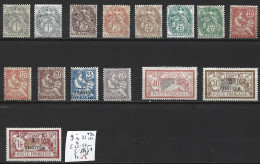 LEVANT FRANCAIS 9 à 21 + 9a-13a * ( 13 Oblitéré ) Côte 114.50 € - Unused Stamps