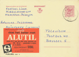 BELGIUM VILLAGE POSTMARKS  BUGGENHOUT D 1 SC 1968 (Postal Stationery 2 F, PUBLIBEL 2237 V.) - Andere & Zonder Classificatie