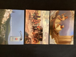 2008 CPH 7 Les 3 Oblitérés Avec Hologramme Musée Postal Prague Et Karlovy Vary - Cartes Postales