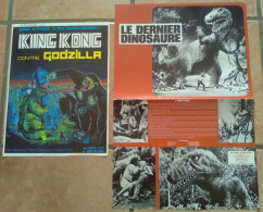 1 PLAQUETTE + 1 SYNOPSIS FILM LE DERNIER DINOSAURE KING KONG CONTRE GODZILLA TBE CINEMA MONSTRE - Publicité Cinématographique