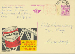 BELGIUM VILLAGE POSTMARKS  CHAUMONT-GISTOUX A SC With Dots 1974 (Postal Stationery 3,50 F + 0,50 F, PUBLIBEL 2577 F) To - Andere & Zonder Classificatie