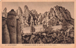 ESPAGNE - Montserrat - El Monasterio Desde El Camino De La Sata Cueva - Carte Postale Ancienne - Autres & Non Classés