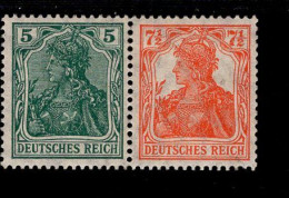 Deutsches Reich W 5 GermaniaMLH Falz * Mint - Carnets & Se-tenant