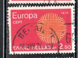 GREECE GRECIA HELLAS 1970 EUROPA CEPT UNITED 2.50d USED USATO OBLITERE' - Oblitérés