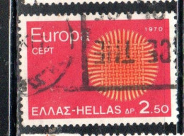 GREECE GRECIA HELLAS 1970 EUROPA CEPT UNITED 2.50d USED USATO OBLITERE' - Usati
