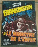 PLAQUETTE PUBLICITAIRE FILM FRANKENSTEIN ET LE MONSTRE DE L'ENFER CUSHING FISHER TBE CINEMA DESSIN - Publicité Cinématographique