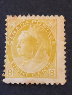 SG 161.  8c Orange Yellow.  MH*. CV £130   Toning On The Reverse - Nuevos