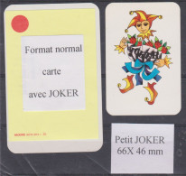 Petit Joker (66 Mm X 46 Mm)   -  Dos Artistique Rose - Cartes à Jouer Classiques