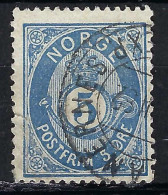 NORVEGE Ca.1877-78: Le Y&T 24, Obl. CAD - Usados