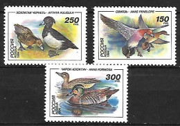 Russia CCCP - MNH** Complete 1994 Set 3/3 :  Eurasian Wigeon +   Tufted Duck +  Baikal Teal - Eenden