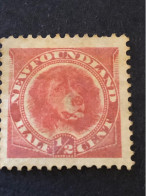 SG 62    1/2c Orange Vermilion. MH*. CV £55 - 1865-1902